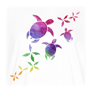 Motiv Meeresschildkröte, Link zum T-shirt Shop vom Studio OTD